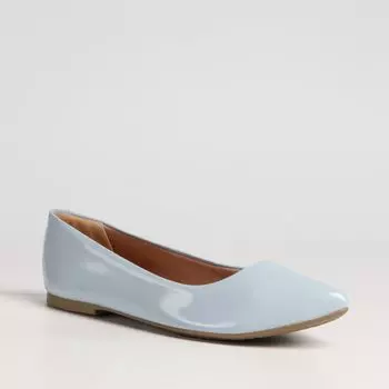 Пудровые лаковые балетки Velvet