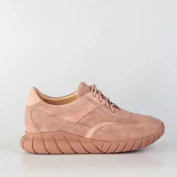 Розовые кожаные кроссовки Calipso