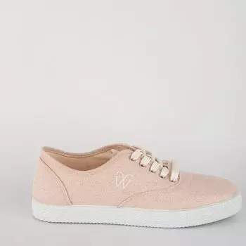 Розовые текстильные кеды Velvet