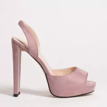 Розовые туфли из искусственного велюра Calipso