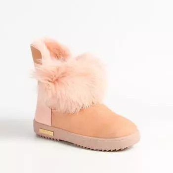 Розовые угги из натурального велюра Calipso