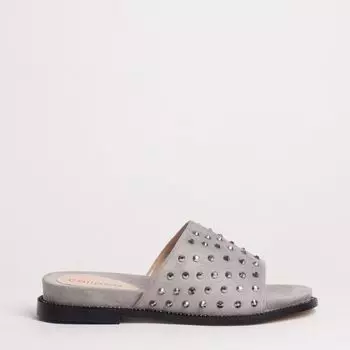 Серые сабо из искусственного велюра Calipso