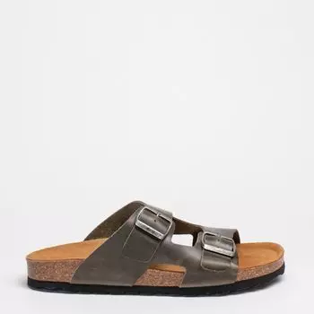 Серые сабо из натурального нубука Velvet