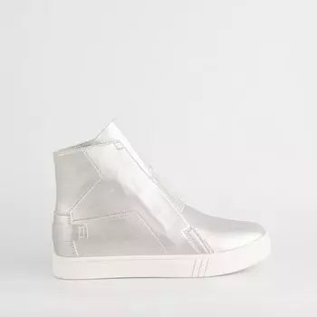 Серебристые кеды из эко-кожи Calipso