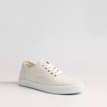 Серебристые текстильные кеды Velvet