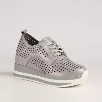 Серые кожаные полуботинки Calipso