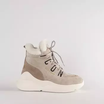 Серые кроссовки из натурального велюра Calipso