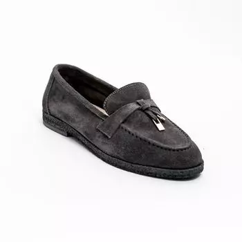 Серые лоферы из спилка Calipso