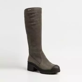 Серые сапоги из спилка Calipso
