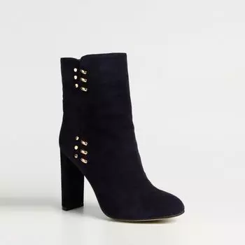 Синие полусапоги из натурального велюра Calipso