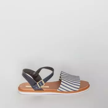 Синие текстильные сандалии Moleca