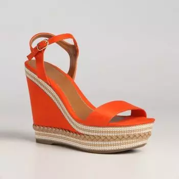 Красные текстильные босоножки Calipso