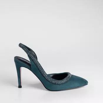 Зеленые туфли из искусственного велюра Calipso
