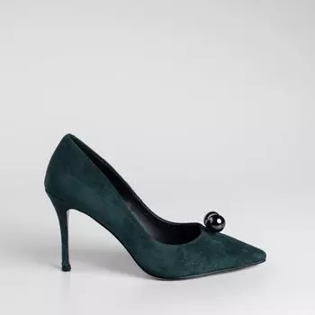 Зеленые туфли из натурального велюра Calipso