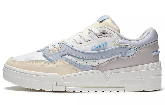 001 BTC Скейтбординг Кроссовки женские низкие Кремовый / Ванильно-желтый / Светло-голубой Lining