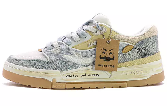 001 Кроссовки для скейтбординга женские низкие синие Lining