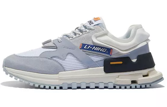 001 Кроссовки Lifestyle мужские с низким верхом цвета изумрудно-серый/стандартный белый Lining