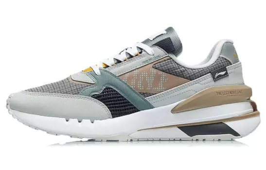 001 Кроссовки мужские низкие чернильно-серые / монетно-серые / кавалерийско-синие Lining