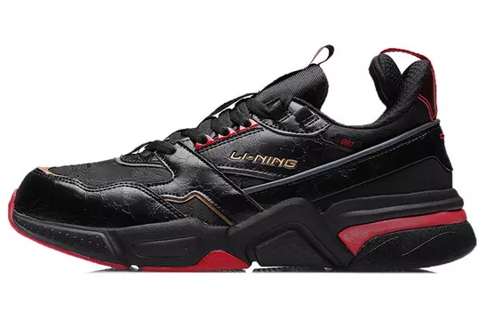001 Кроссовки мужские низкие черные/красные Lining