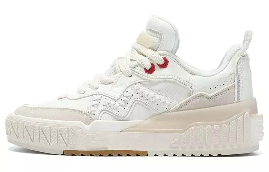 001 Скейтбординговые туфли женские с низким верхом белые/серые Lining