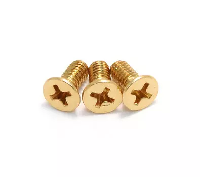 003-8969-000 (3) Винты для блока тремоло Gold Fender AVRI Stratocaster American USA 003-8969-000 (3) Gold Fender AVRI Stratocaster American USA Tremolo Block Screws