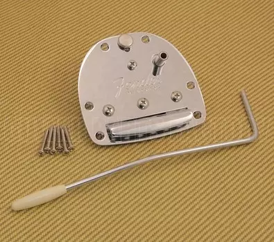 005-4466-KIT Fender Chrome Jaguar Jazzmaster Vibrato Tremolo Tailpiece &amp; Arm 005-4466-KIT AVRI American RI Fender Chrome Jaguar Jazzmaster Vibrato Tremolo Tailpiece &amp; Arm