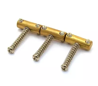 005-8544-049 Оригинальное компенсированное бриджевое седло Fender Vintage Tele Guitar 005-8544-049 Genuine Fender Vintage Tele Guitar Compensated Bridge Saddle Set