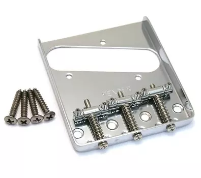 006-0070-000 Chrome Оригинальный мост Fender Highway 1 Tele Telecaster — хром 006-0070-000 Genuine Fender Highway 1 Tele Telecaster Bridge - Chrome