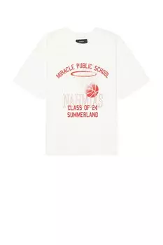 024 Баскетбольная футболка свободного кроя Nahmias, белый