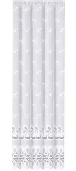 041357 Готовая штора LEONORA тонкий жаккард, белая, разные размеры HOME WOHNIDEE, белый