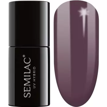 075 УФ-гибридный лак для ногтей Стильный коричневый, 7 мл, Semilac