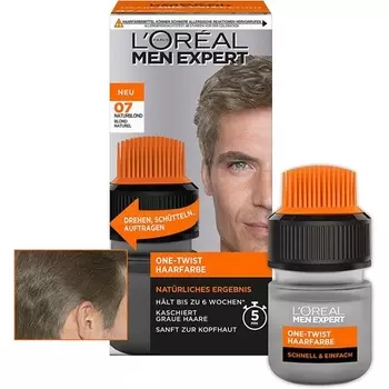 07 Natural Blonde – цвет волос для мужчин одним поворотом, L'Oreal