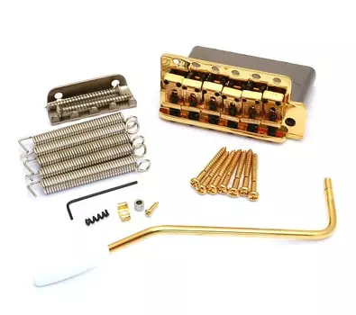 099-2049-200 Подлинный бридж Fender Pure Vintage Gold Block Stratocaster Tremolo 099-2049-200 Genuine Fender Pure Vintage Gold Block Stratocaster Tremolo Bridge