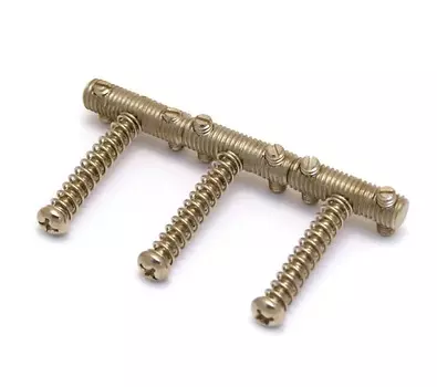 099-2090-000 Переиздание 60-х Fender '64 Резьбовые гитарные седла Vintage Telecaster 099-2090-000 60s Reissue Fender '64 Threaded Guitar Saddles Vintage Telecaster