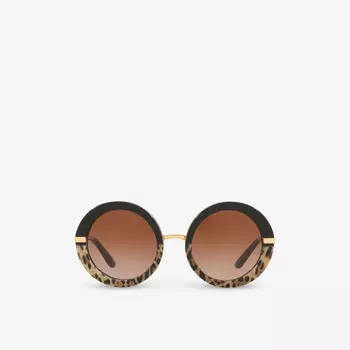 0dg4393 солнцезащитные очки из ацетата в круглой оправе Dolce & Gabbana, желтый
