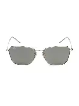 0RBR0102S Солнцезащитные очки-авиаторы в массивной оправе 58 мм Ray-Ban, серебряный
