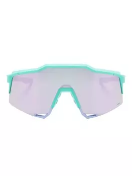 100% Eyewear солнцезащитные очки Speedcraft в массивной оправе, зеленый