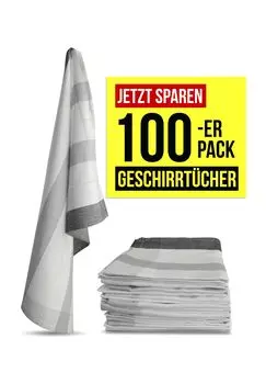 100 хлопчатобумажных кухонных полотенец Aspero, серый