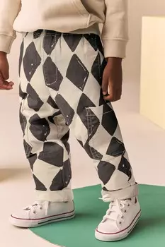 100% хлопок, брюки с боковыми карманами (3 мес 7 лет) Next, черный