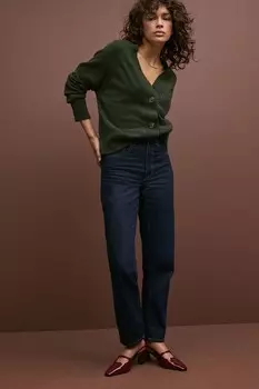100% хлопок джинсы mom Next, синий