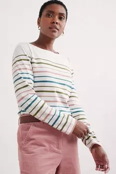 100% хлопок футболка моряка Seasalt Cornwall, белый