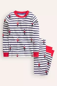 100% хлопок, облегающая пижама Long john Boden, бежевый