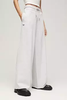 100% хлопок, прямые джоггеры с логотипом Superdry, серый