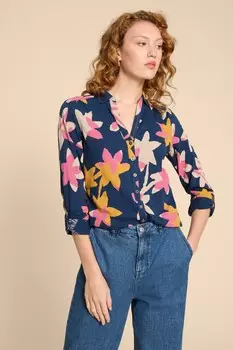 100% хлопок рубашка джерси Энни White Stuff, синий