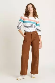 100% хлопок широкие вельветовые брюки Brakeburn, коричневый