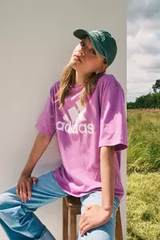 100% хлопок спортивная одежда футболка future icons winners 3 0 Adidas, фиолетовый