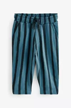 100% хлопок, трикотажные брюки в полоску (3 мес 7 лет) Next, синий