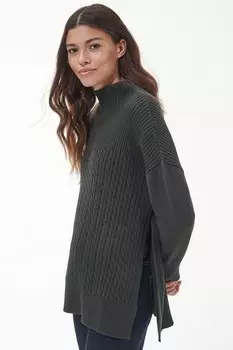 100% хлопок вязать джерси накидка джемпер Barbour, зеленый