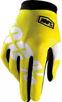 100% iTrack Перчатки для мотокросса, желтый/белый