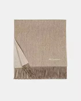 100% кашемир, 100% двусторонний шарф коричневого цвета Bel Cashmere